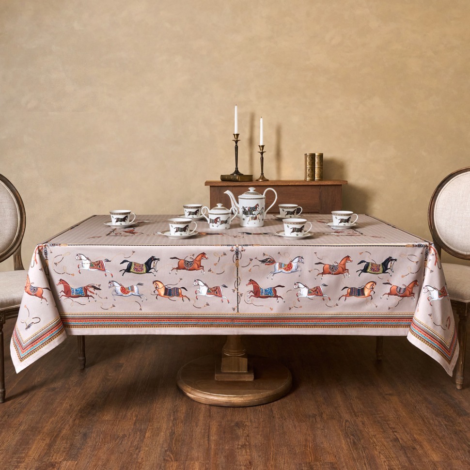 Фото Скатерть passage 160х220см ,капучино,100% хлопок с пропиткой,твил Lefard (850-760-21) - интернет-магазин МегаТерем в Москве