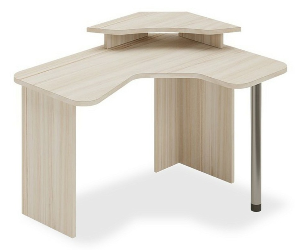 Фото Стол компьютерный Домино Lite СКЛ-ИгрУгл120 MER_SKL-IgrUgl120-K-NKIL-UGL-K-R - интернет-магазин МегаТерем в Москве