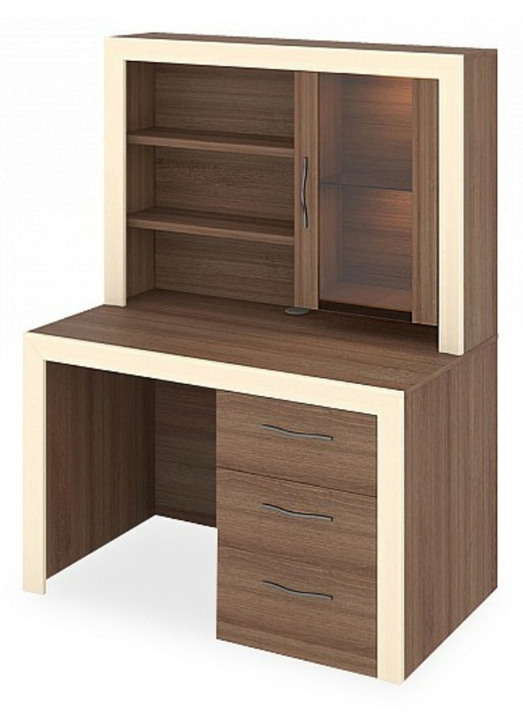 Фото Стол компьютерный Нобиле СтЯ130+НСт130Д MER_StYA130-NSt130D-SHKr - интернет-магазин МегаТерем в Москве