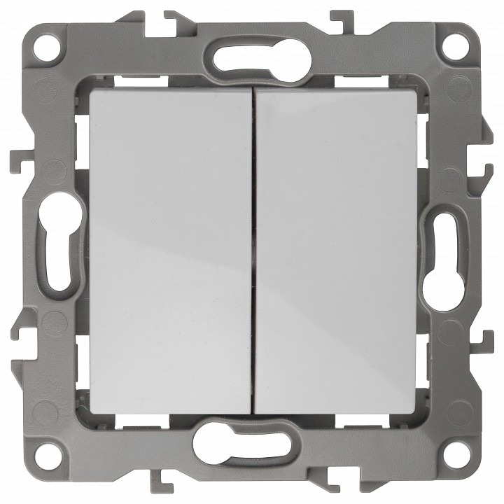 Фото Переключатель перекрестный двухклавишный без рамки Эра Эра 12 12-1112-01 ER_B0065269 - интернет-магазин МегаТерем в Москве