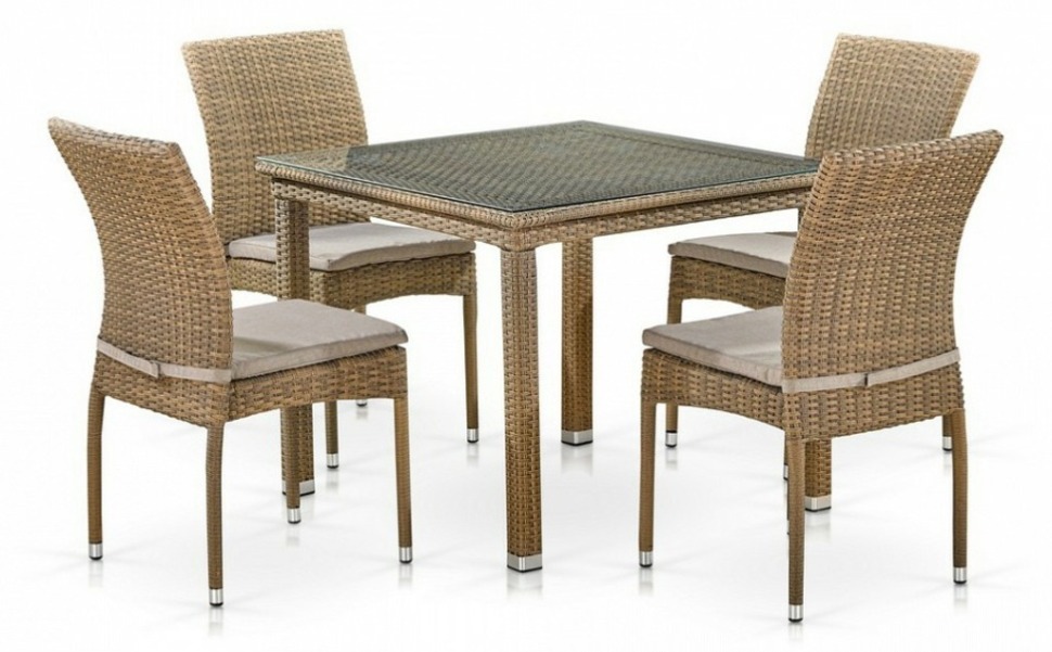 Фото Набор уличный T257B/Y380B-W65 AFN_T257B-Y380B-W65_Light_Brown - интернет-магазин МегаТерем в Москве