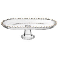 Блюдо сервировочное "golden charm" на ножке, 30*15*8,5 см Lefard (345-501)