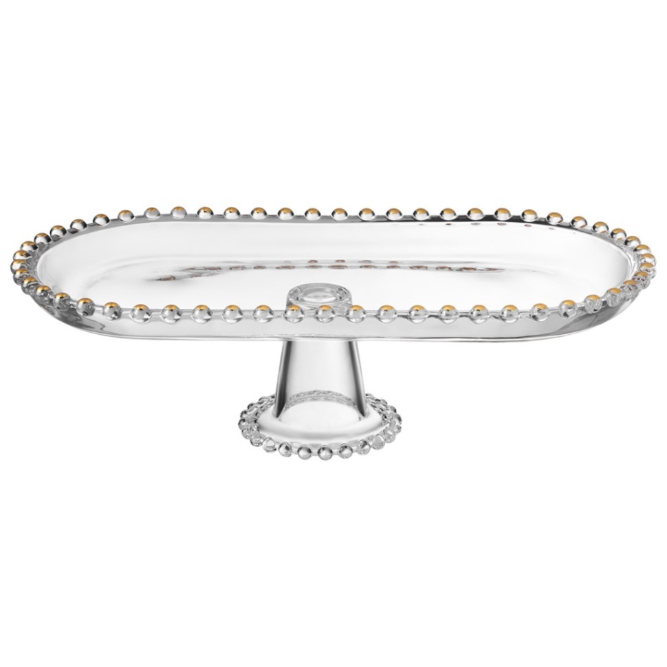 Фото Блюдо сервировочное golden charm на ножке, 30*15*8,5 см Lefard (345-501) - интернет-магазин МегаТерем в Москве