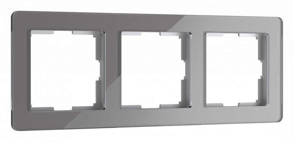 Фото Рамка на 3 поста Werkel Acrylic (графит) W0032704 WRK_a059323 - интернет-магазин МегаТерем в Москве