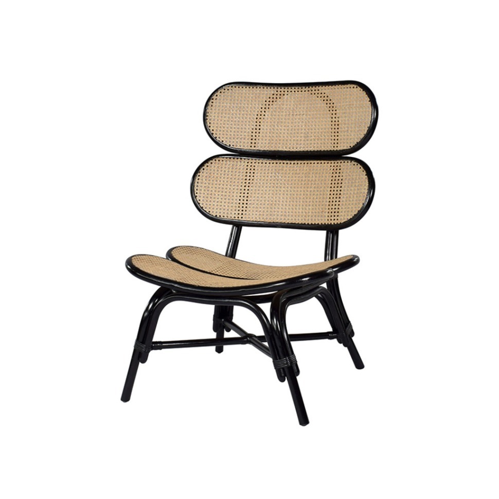 Фото Стул FG-30435, ротанг, текстиль, beige/black, ROOMERS FURNITURE - интернет-магазин МегаТерем в Москве