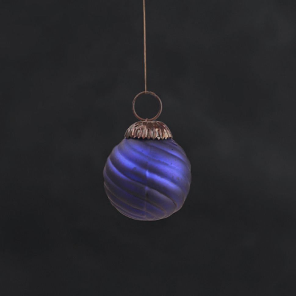 Фото Новогодняя игрушка ATJ 698, 5, стекло, металл, Antique blue, RESTORATION HARDWARE - интернет-магазин МегаТерем в Москве