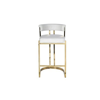 Стул барный, велюр светло-с...