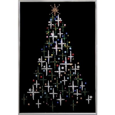 Картина Елка с кристаллами ...