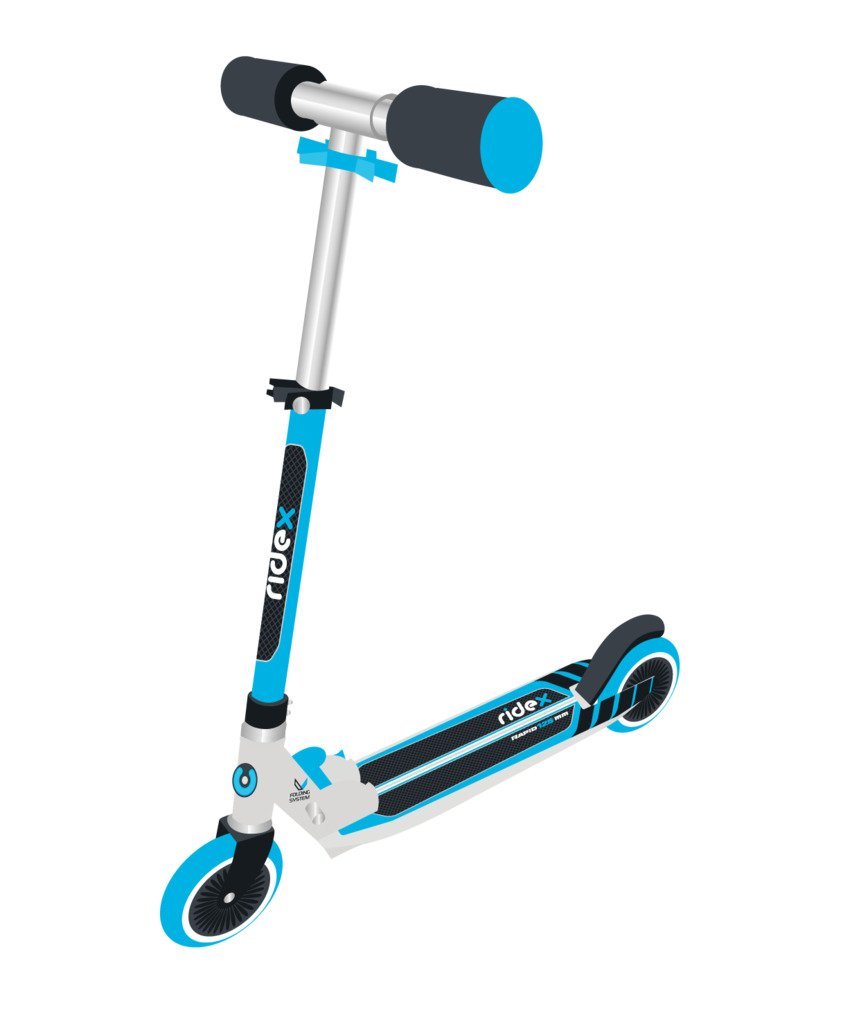 Фото Самокат 2-колесный Rapid 125 мм, синий (321113) - интернет-магазин МегаТерем в Москве