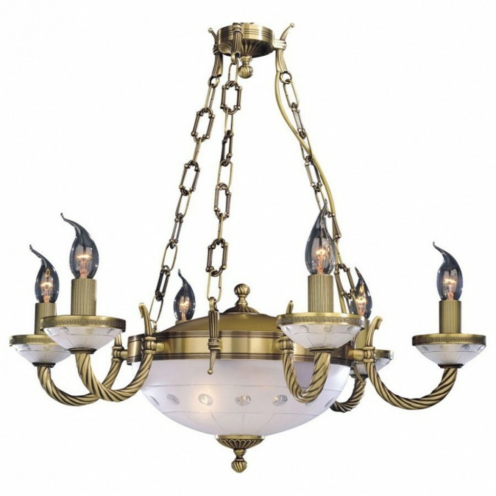 Фото Подвесная люстра Reccagni Angelo 4650 L 4650/6+2 RA_L_4650_6_2 - интернет-магазин МегаТерем в Москве