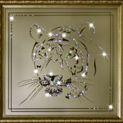 Картина Взгляд тигра с крис...