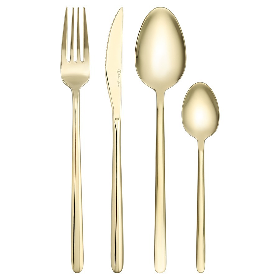 Фото Набор столовых приборов pure, золотистые глянцевые, 16 пред. (78606) - интернет-магазин МегаТерем в Москве