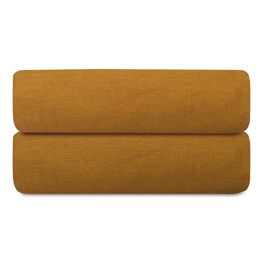 Фото Простыня на резинке изо льна и хлопка цвета карри из коллекции essential, 180х200х30 см (77184) - интернет-магазин МегаТерем в Москве