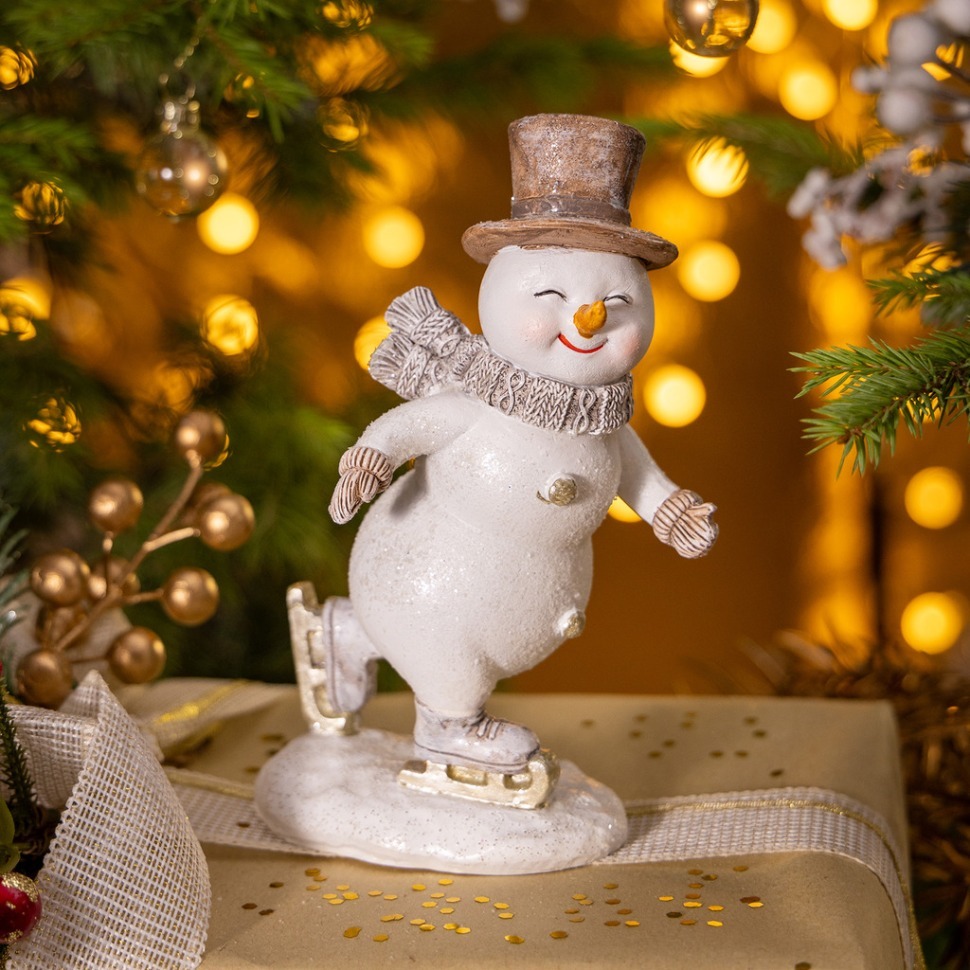 Фото Статуэтка снеговик 14х7х17,5 см Lefard (162-1290) - интернет-магазин МегаТерем в Москве