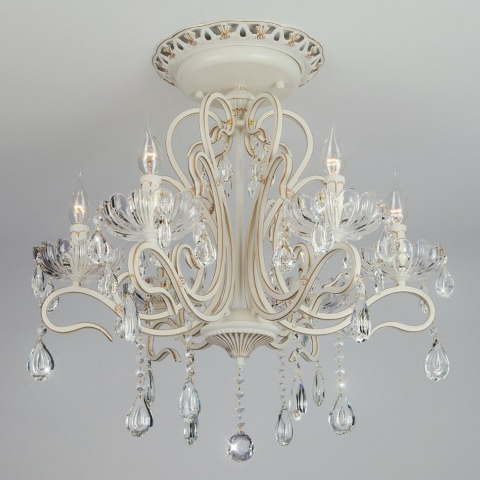 Фото Потолочная люстра Eurosvet Etna 12205/6 белый Strotskis EV_59678 - интернет-магазин МегаТерем в Москве