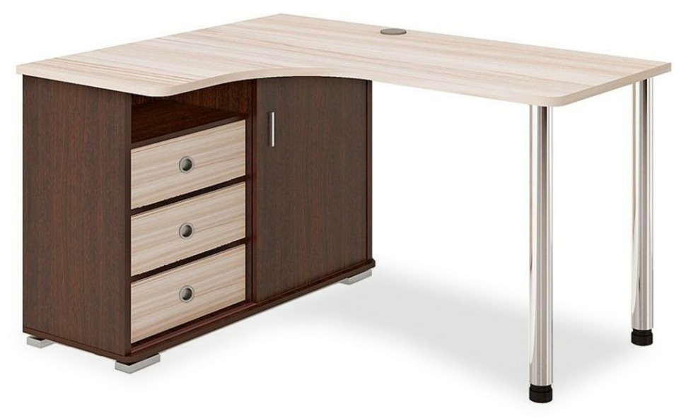 Фото Стол письменный Домино СР-145СМ MER_SR-145SM_VKK-LEV - интернет-магазин МегаТерем в Москве