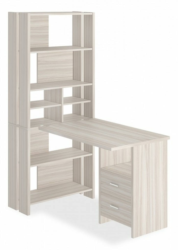 Фото Стол компьютерный Домино Лайт СТЛ-ОВХ+С100Прям MER_STL-OVH-S100Pryam_K - интернет-магазин МегаТерем в Москве