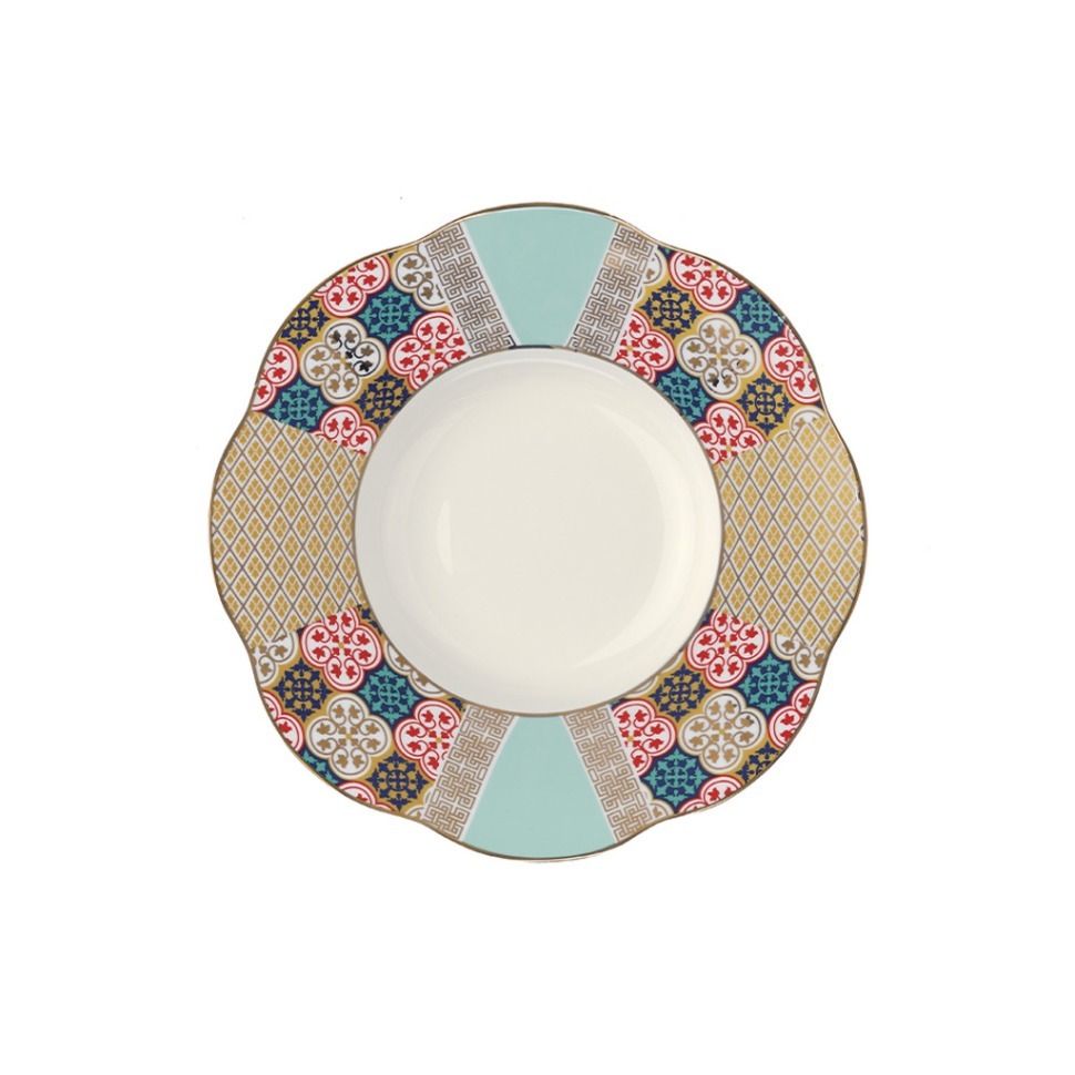 Фото Тарелка LANE030EU004210, 21 см, костяной фарфор, mixed, LE COQ - интернет-магазин МегаТерем в Москве