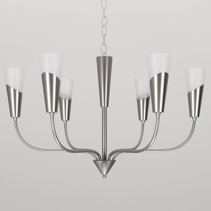 Фото Подвесная люстра Eurosvet Rhyton 60167/6 никель EV_a068284 - интернет-магазин МегаТерем в Москве