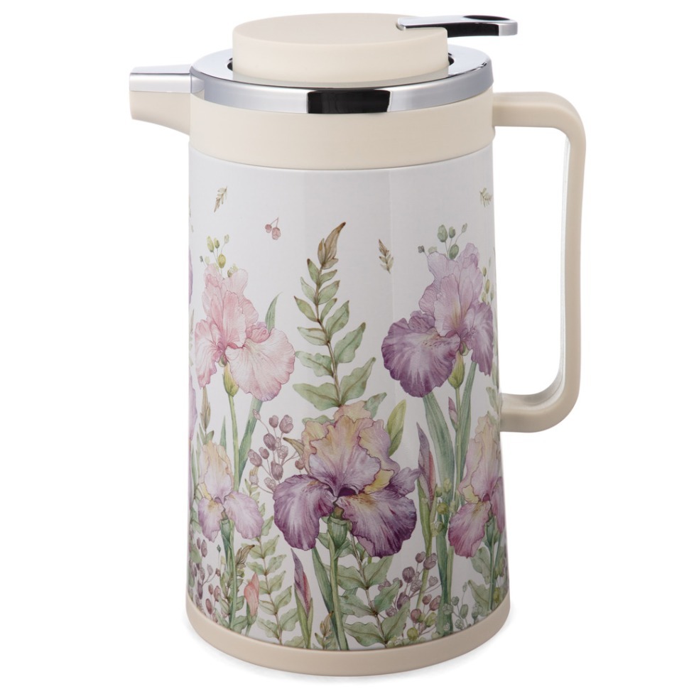 Фото Термос со стеклянной колбой, 950 мл, крышка с клапаном, серия irises Agness (734-208) - интернет-магазин МегаТерем в Москве