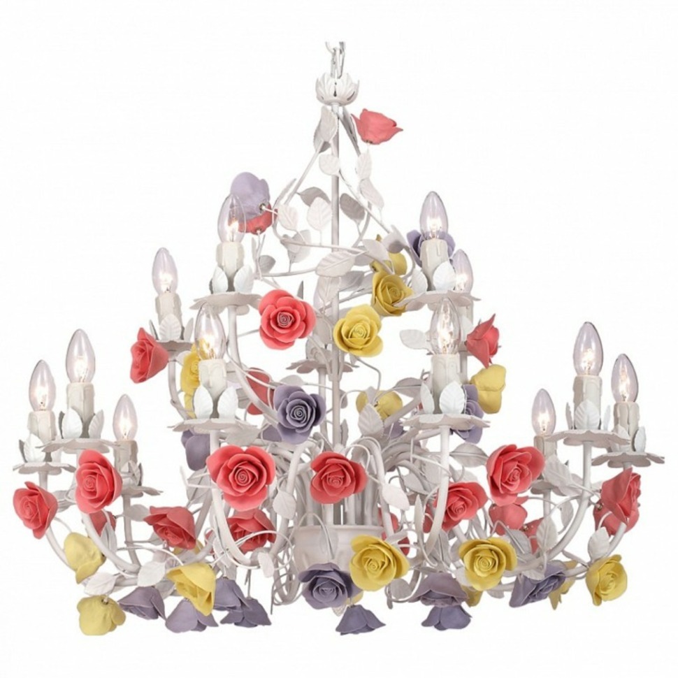Фото Подвесная люстра Lucia Tucci Fiori di Rose Fiori di rose 185.10.5 LT_Fiori_di_rose_185.10.5 - интернет-магазин МегаТерем в Москве