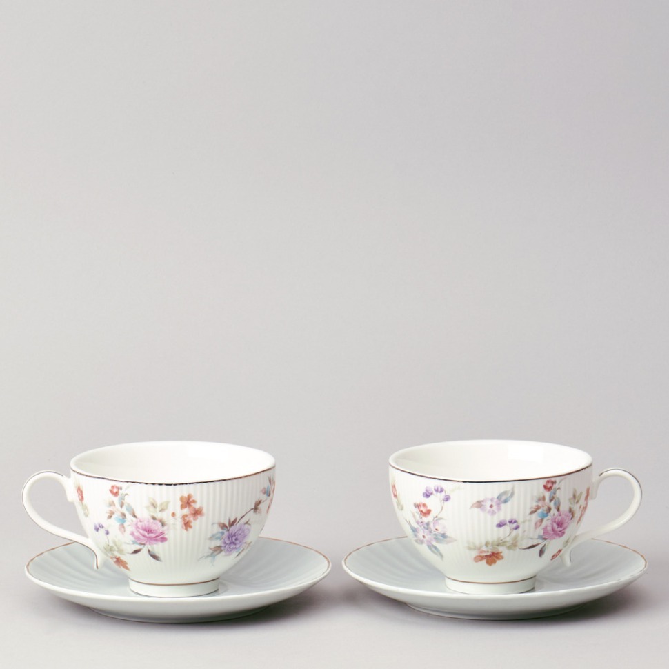 Фото Чайный набор lefard времена года на 2 пер. 4 пр. 250 мл голубой (42-570)  - интернет-магазин МегаТерем в Москве