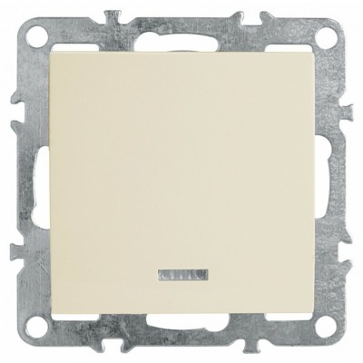 Выключатель одноклавишный с подсветкой без рамки Stekker Эрна 39320 FE_39320