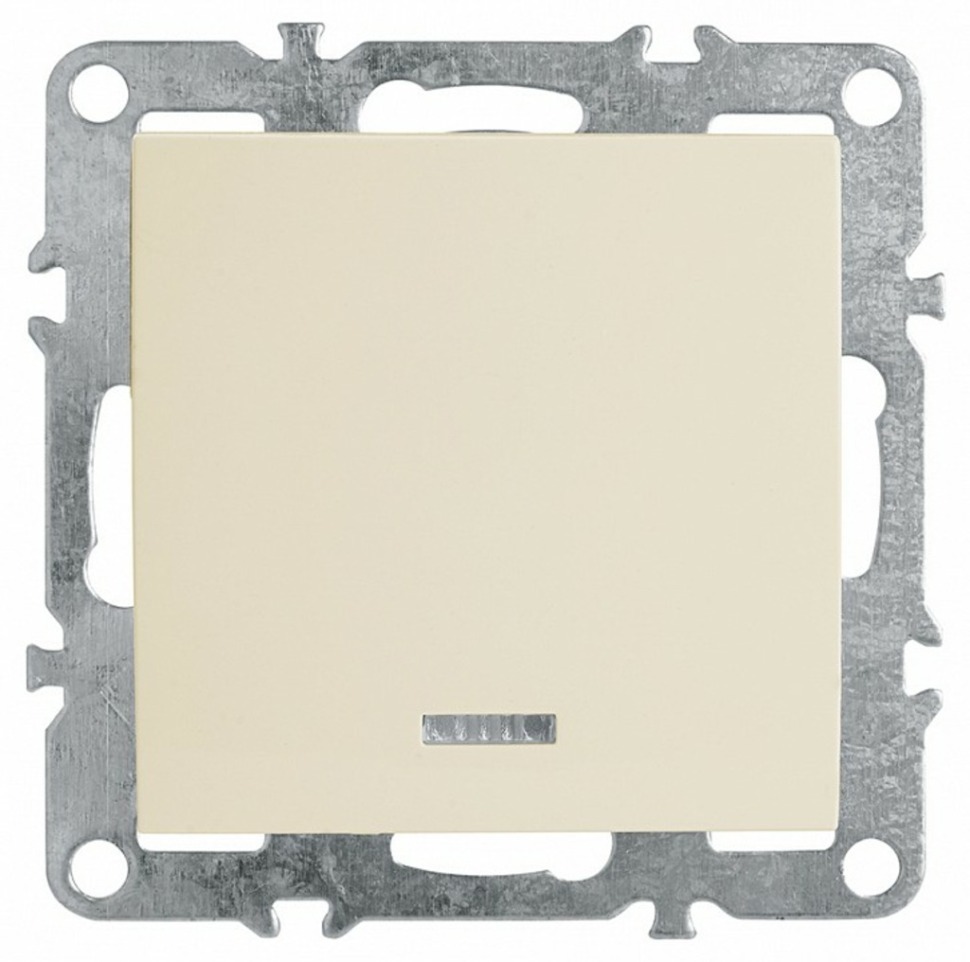 Фото Выключатель одноклавишный с подсветкой без рамки Stekker Эрна 39320 FE_39320 - интернет-магазин МегаТерем в Москве