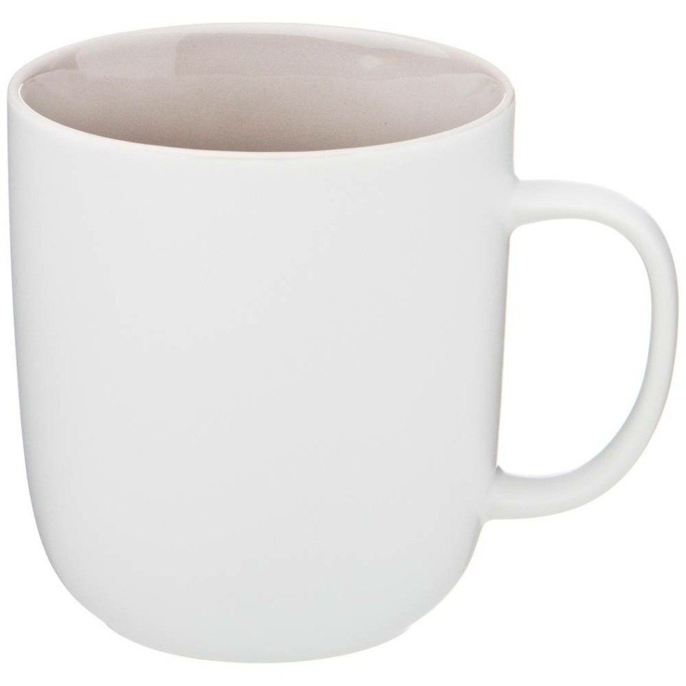 Фото Кружка bronco velour 400 мл  светло-серая (407-109)  - интернет-магазин МегаТерем в Москве