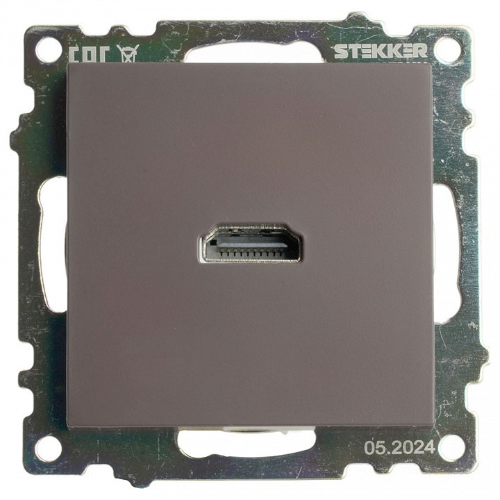 Фото Розетка HDMI без рамки Stekker Катрин 50064 FE_50064 - интернет-магазин МегаТерем в Москве