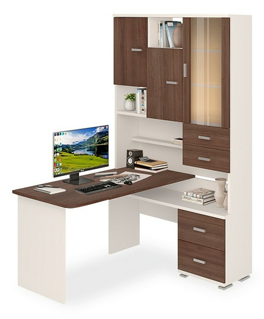 Фото Стол компьютерный Домино СР-620/140 MER_SR-620-140_BESHSH-PRAV - интернет-магазин МегаТерем в Москве