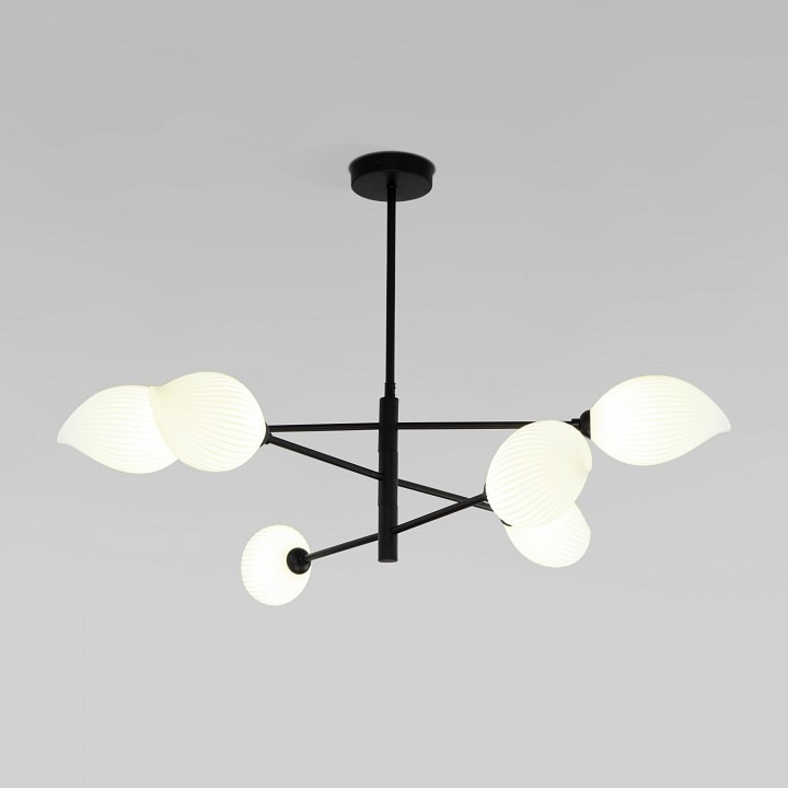 Фото Люстра на штанге Eurosvet Sinki 30189/6 черный EV_a065721 - интернет-магазин МегаТерем в Москве