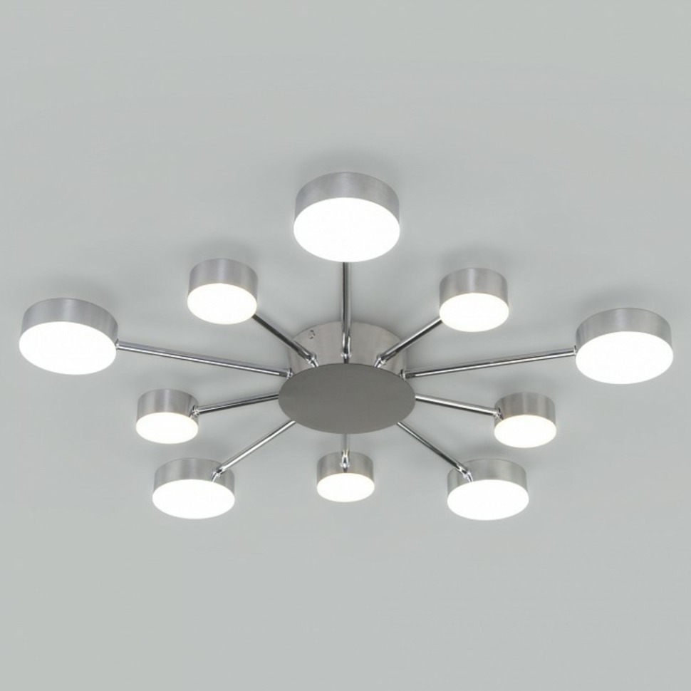 Фото Потолочная люстра Eurosvet Nitrino 90242/10 хром EV_a053444 - интернет-магазин МегаТерем в Москве