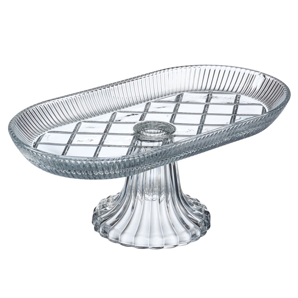 Фото Блюдо на ножке овальное 28*14*12 см Lefard (675-129) - интернет-магазин МегаТерем в Москве