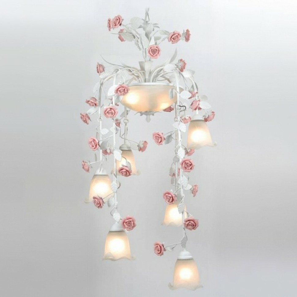 Фото Подвесная люстра Lucia Tucci Fiori di Rose Fiori di rose 113.6.3 LT_Fiori_di_rose_113.6.3 - интернет-магазин МегаТерем в Москве