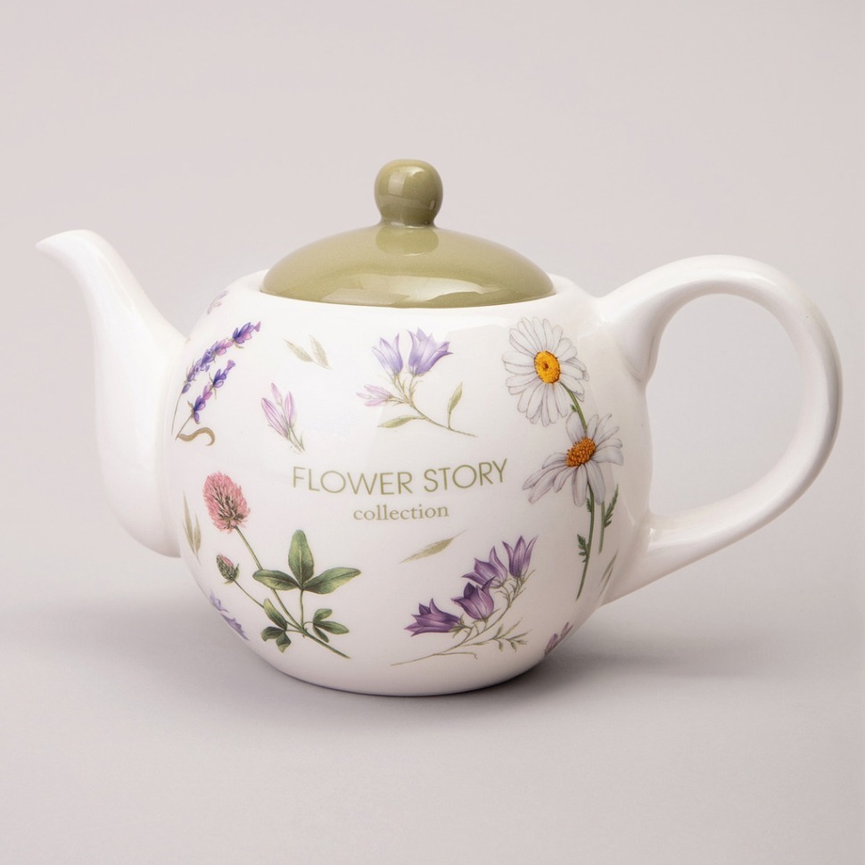 Фото Чайник agness flower story 22,5*13*14,5 см 900 мл (358-2174)  - интернет-магазин МегаТерем в Москве
