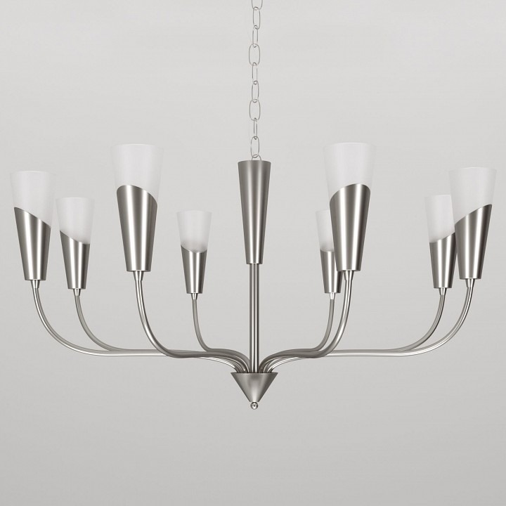 Фото Подвесная люстра Eurosvet Rhyton 60167/8 никель EV_a068285 - интернет-магазин МегаТерем в Москве