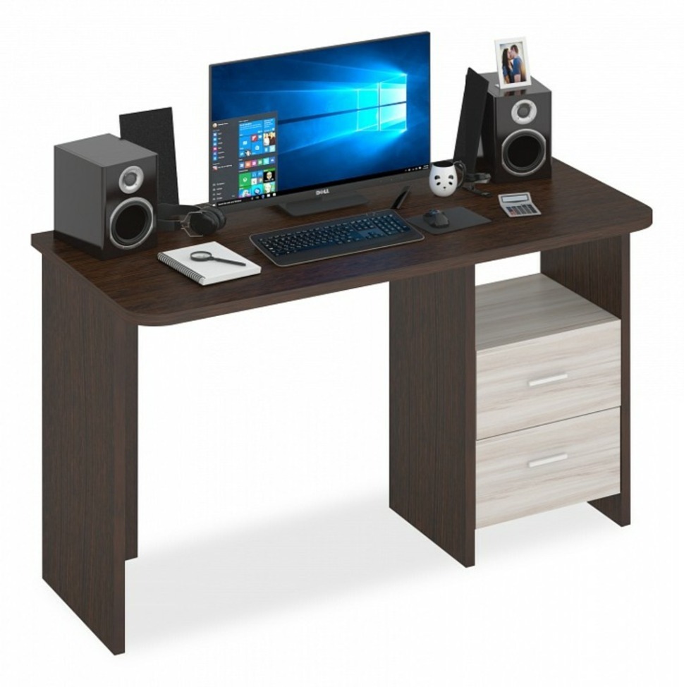 Фото Стол письменный Домино Lite СКЛ-Прям130Р MER_SKL-Pryam130R_VK - интернет-магазин МегаТерем в Москве