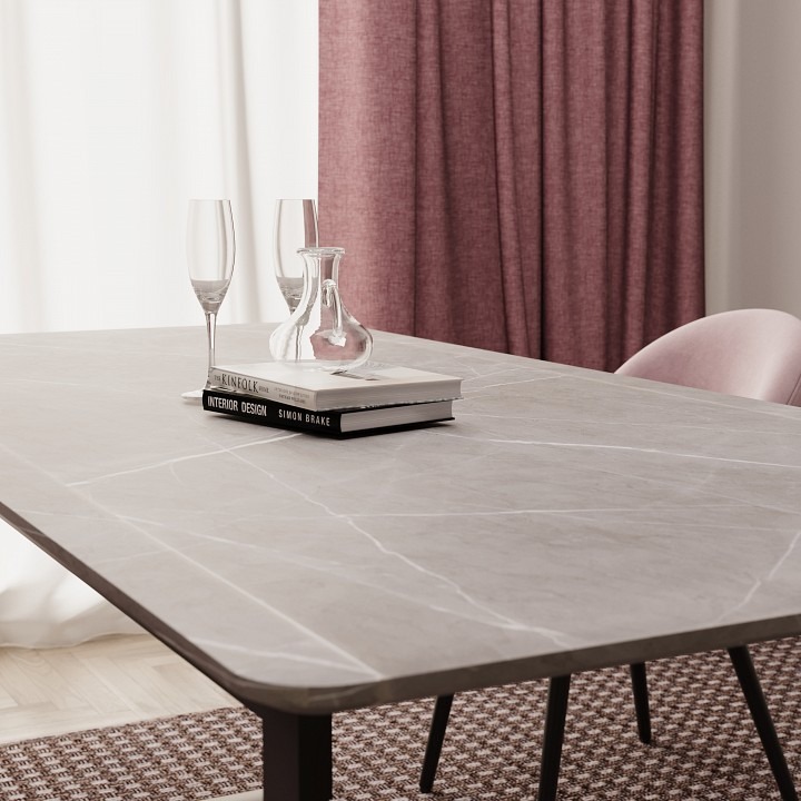 Фото Стол обеденный Whispered Whirl HSBI_DT-2125_lightgrey - интернет-магазин МегаТерем в Москве