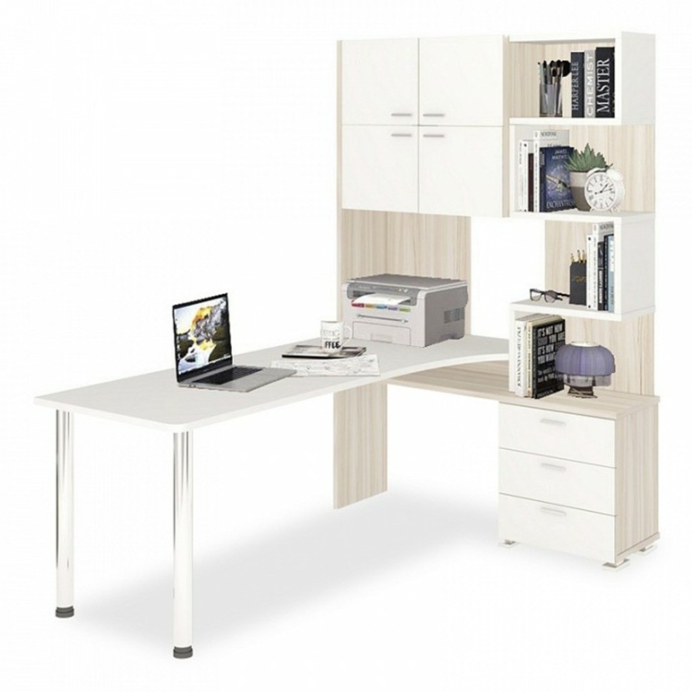 Фото Стол компьютерный Домино СР-500М/190 MER_SR-500M-190-KBEBE-PRAV - интернет-магазин МегаТерем в Москве