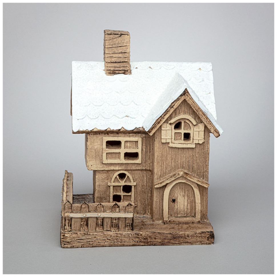 Фото Фигурка домик с led-подсветкой 15*13*20 см Lefard (248-179) - интернет-магазин МегаТерем в Москве