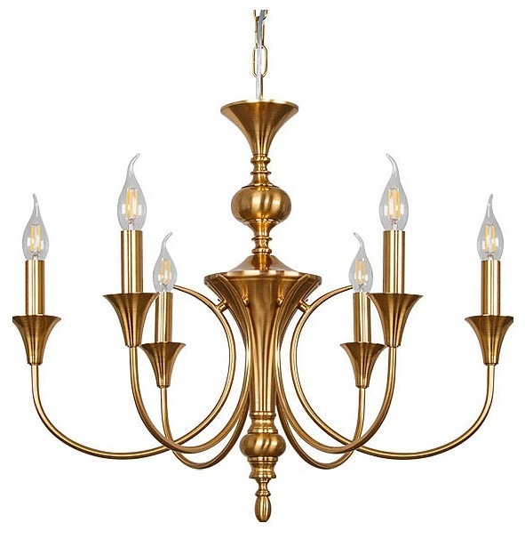 Фото Подвесная люстра Arte Lamp Collinetta A4094LM-6PB AR_A4094LM-6PB - интернет-магазин МегаТерем в Москве