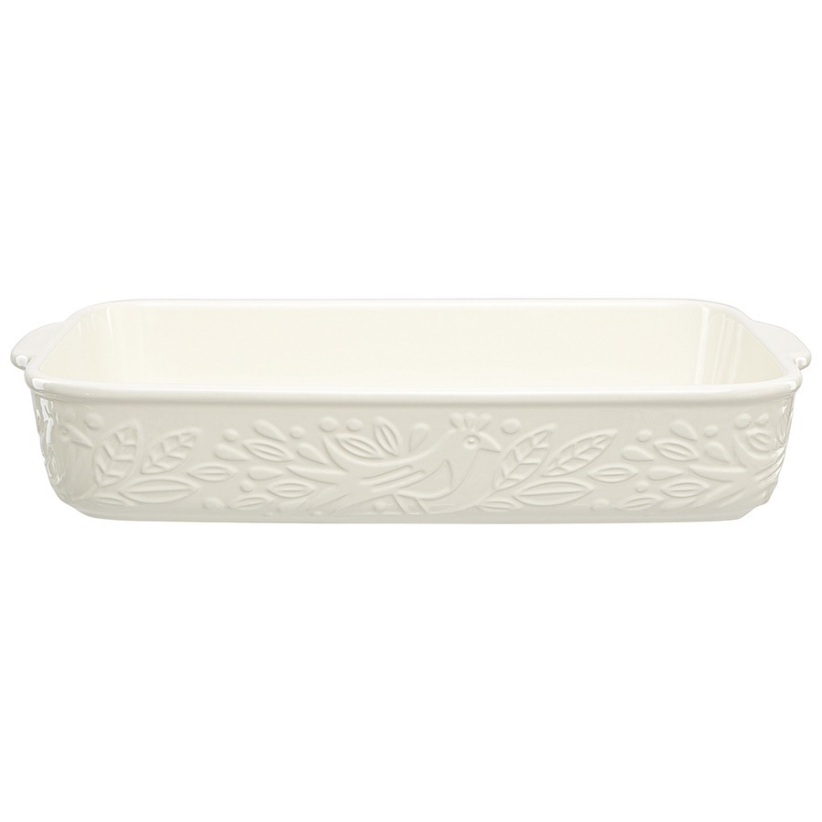 Фото Блюдо для запекания birds of paradise, 42х27 см, кремовое (75902) - интернет-магазин МегаТерем в Москве
