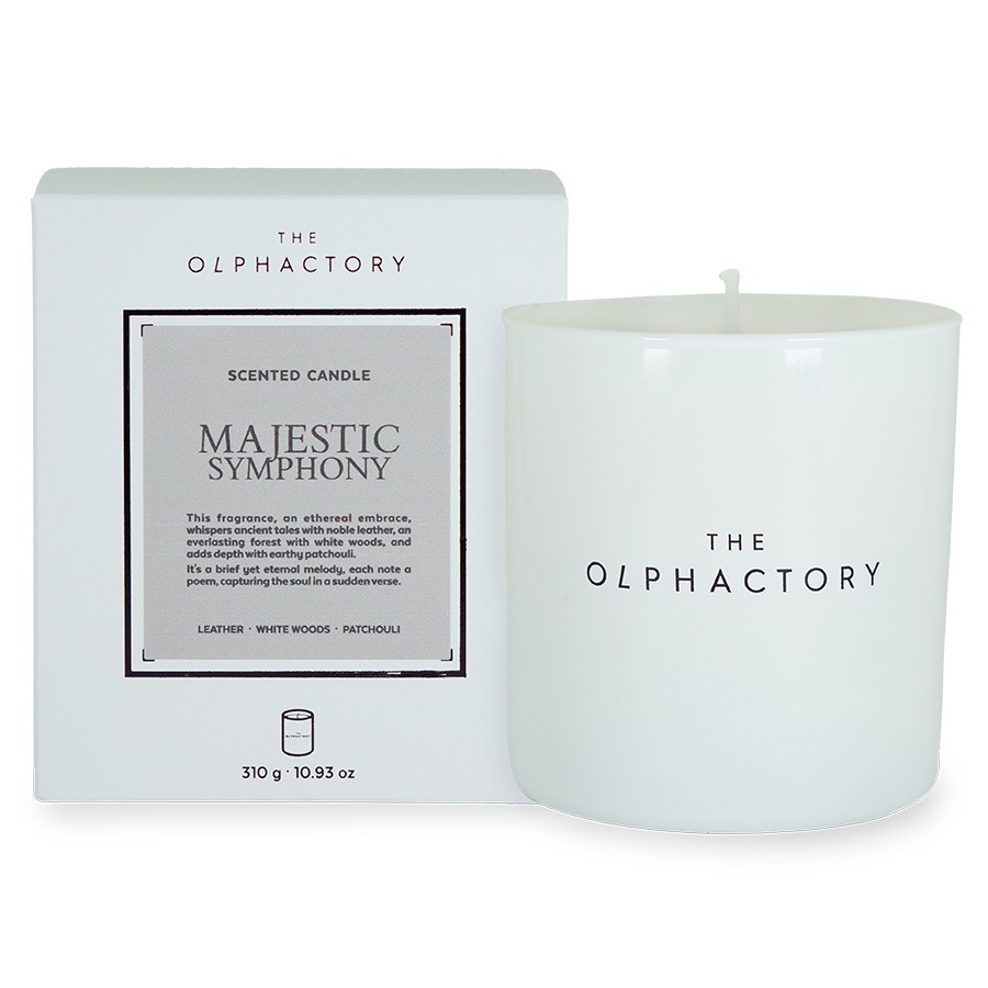 Фото Свеча ароматическая the olphactory, white insignia, majestic symphony, 60 ч (78046) - интернет-магазин МегаТерем в Москве