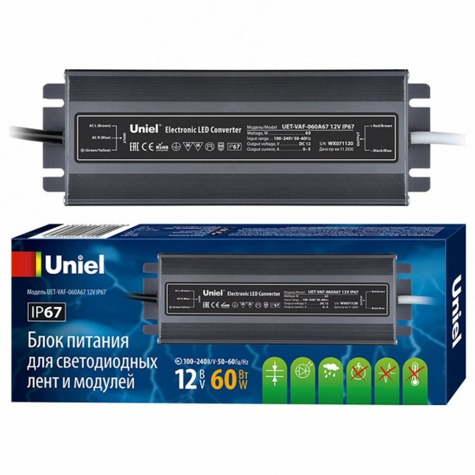 Фото Блок питания Uniel Uet UL-00007575 UL_UL-00007575 - интернет-магазин МегаТерем в Москве