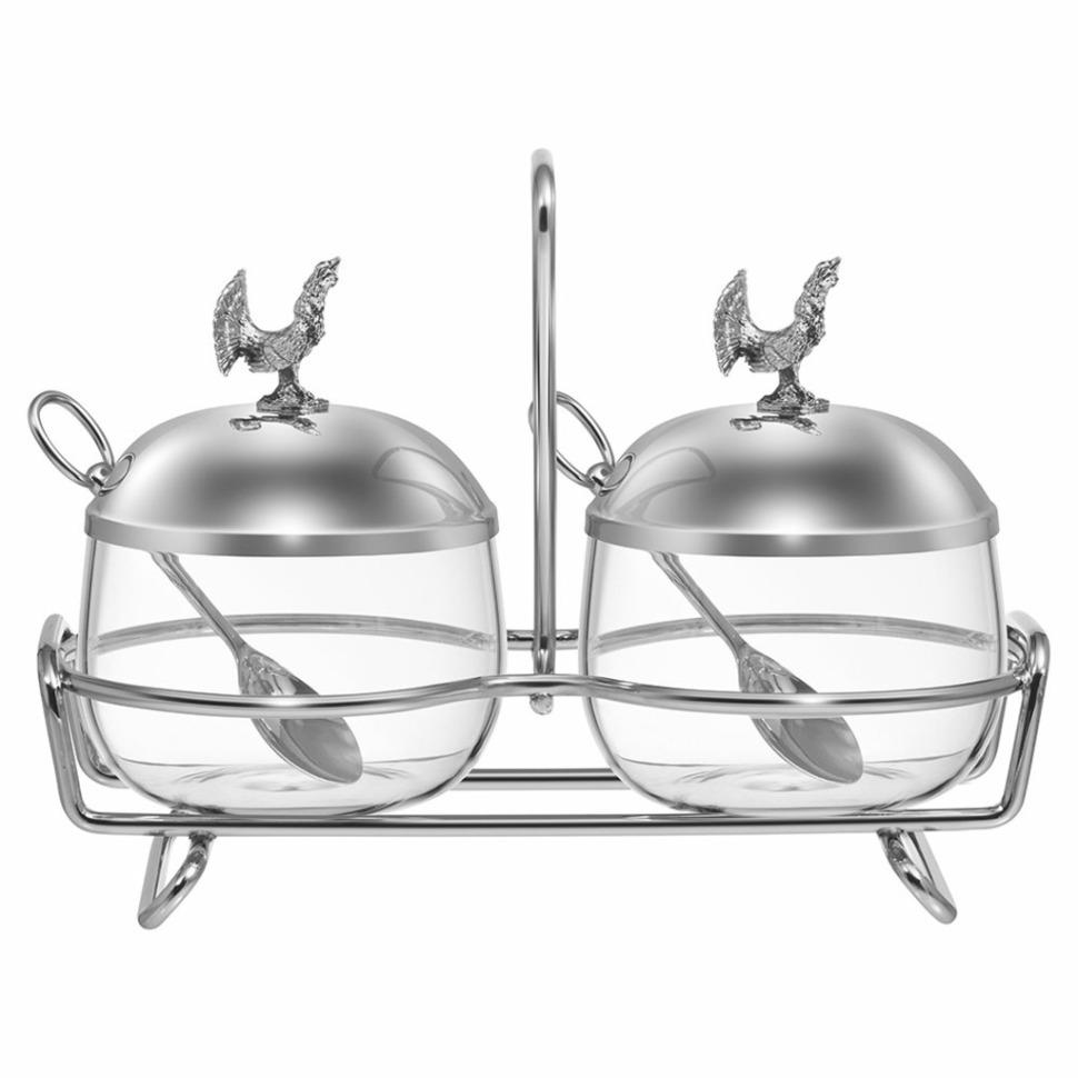 Фото Емкость для хранения двойная lefard серия охота 320мл/320мл с ложками (920-106)  - интернет-магазин МегаТерем в Москве