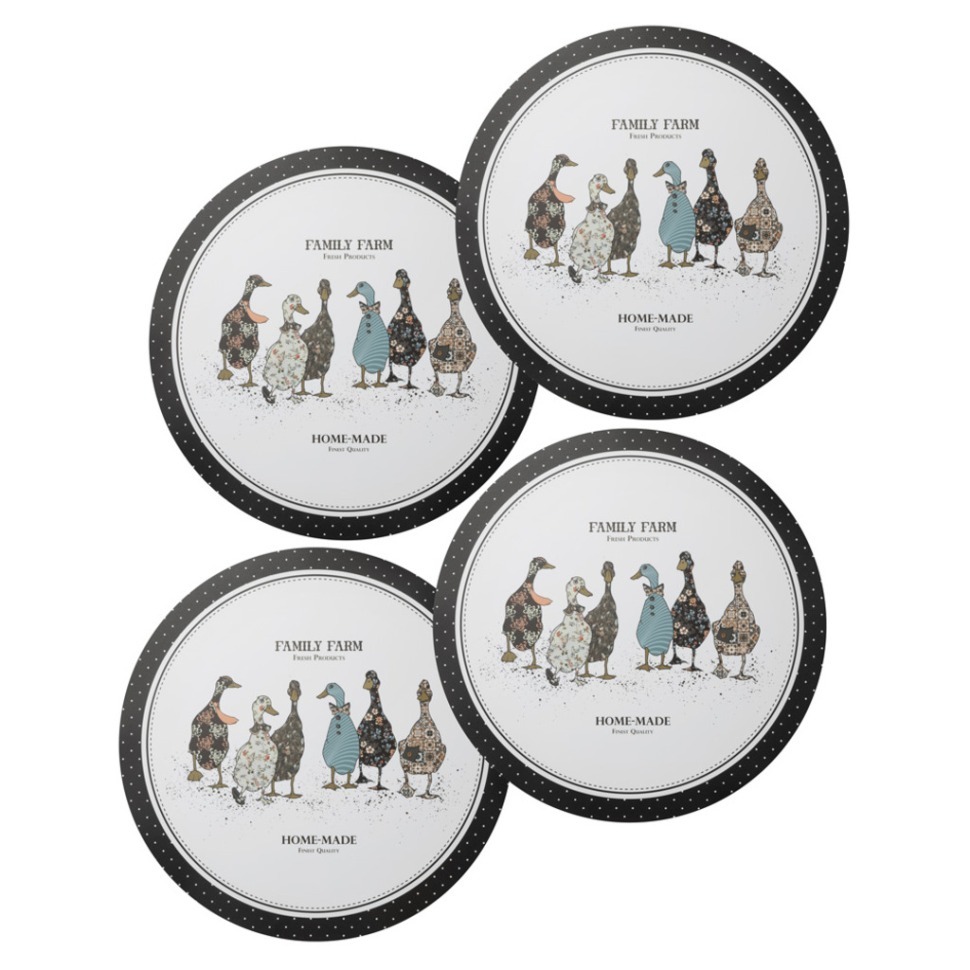 Фото Набор подстановочных салфеток family farm из 4 шт., диаметр=38 см Lefard (771-121) - интернет-магазин МегаТерем в Москве