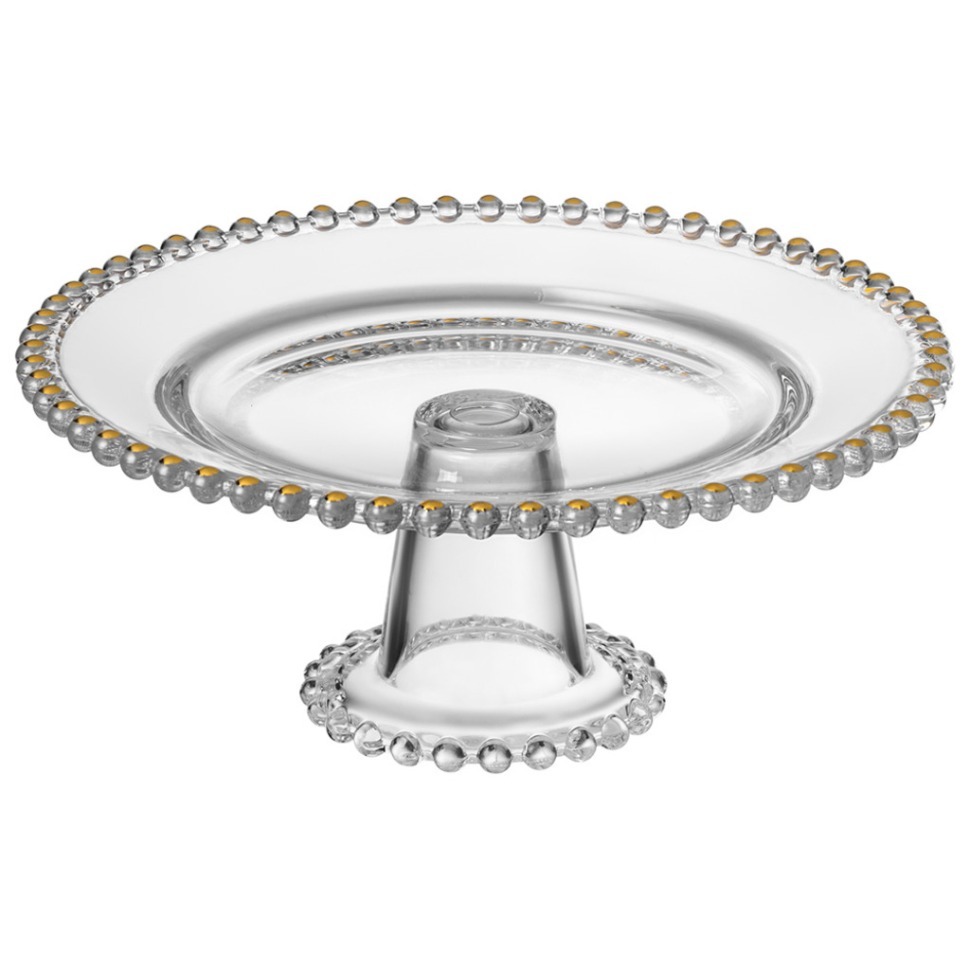 Фото Блюдо сервировочное golden charm на ножке, 20*8 см Lefard (345-503) - интернет-магазин МегаТерем в Москве