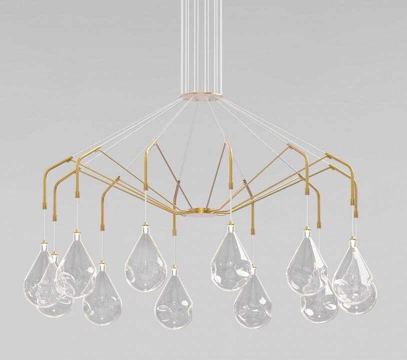 Фото Подвесная люстра Eurosvet  201002/12 латунь Smart EV_a071499 - интернет-магазин МегаТерем в Москве