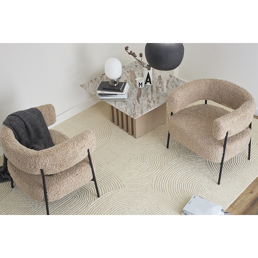 Фото Кресло hugme, букле, миндальное молоко (77335) - интернет-магазин МегаТерем в Москве